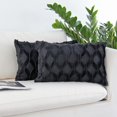 thumbnail image 1 of Fundas de almohada decorativas de terciopelo de lana corta de felpa, fundas de cojín de estilo lujoso, fundas de almohada de piel sintética para sofá dormitorio, paquete de 2, 18 x 18 pulgadas, color, 1 of 6