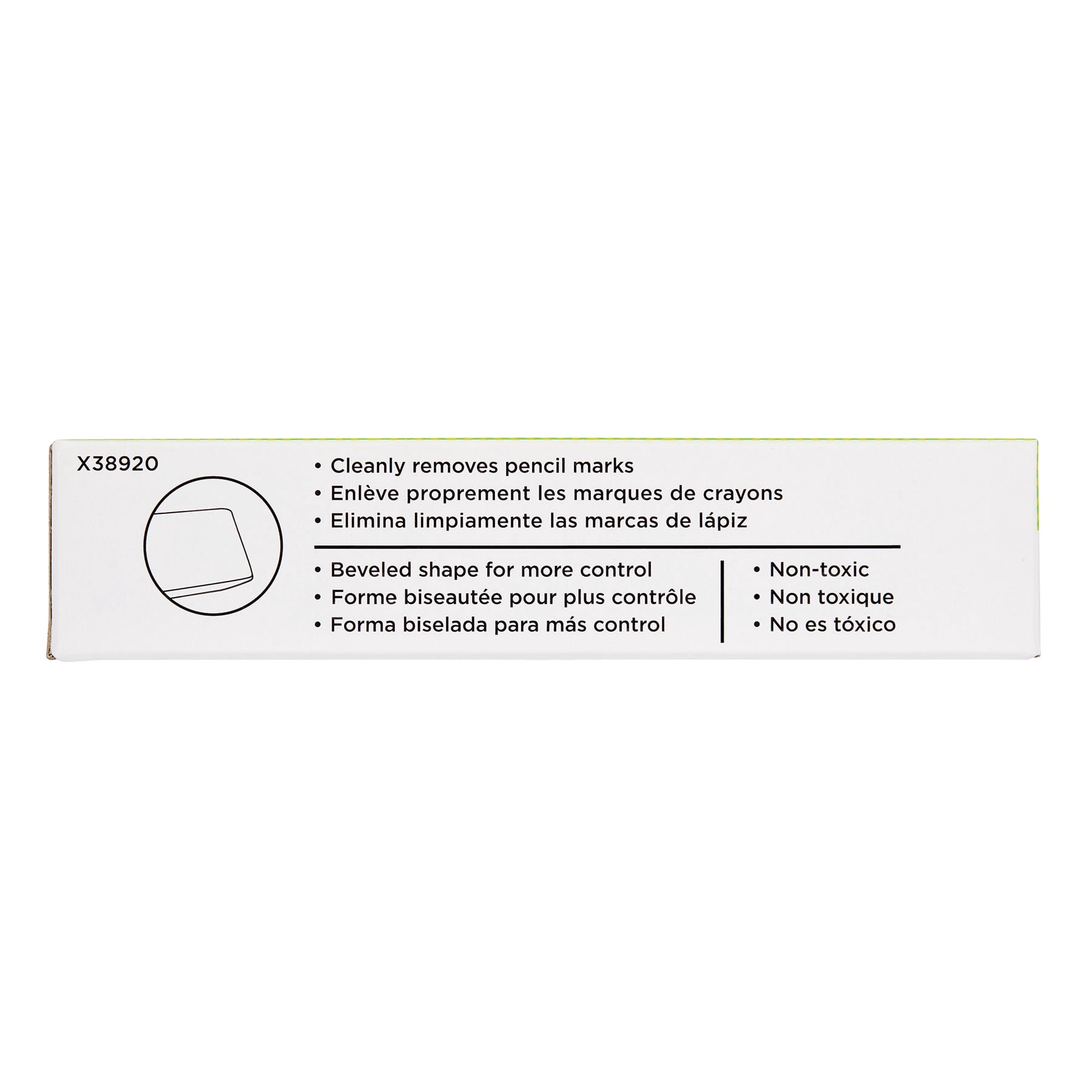 Dixon Pink Carnation Erasers, Small, 2 x 3/4 x 7/16, Pack of 36