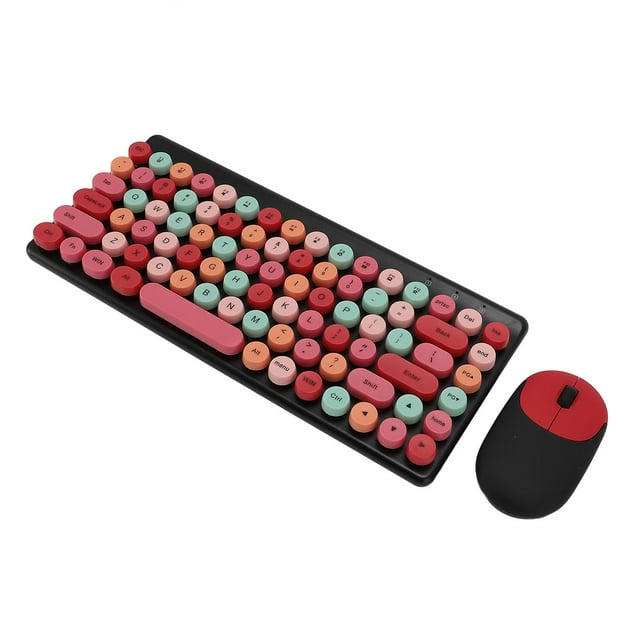 Gaming Keyboard Mouse Combo, Keyboard Mouse Combo Mixed Color Non Latency with USB Receiver for PC Laptop Red,Blue