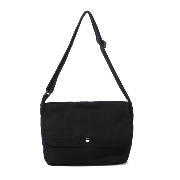 Bolso bandolera de lona para mujer, bolso bandolera informal, bolso de estudiante (negro)