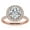 Pink, variant on Auory Stunning 2.66 Carat Round Cut Moissanite - Pave Set - Double Halo Engagement Ring in 18K White Gold over Silver for Women