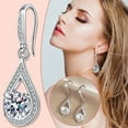 thumbnail image 3 of HANXIULIN Women's Earrings Drop Earrings Fashion Drop Jewelry Water Drop Shaped Crystal Jewelry Earrings Dangle Earrings, 3 of 9