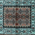 thumbnail image 1 of Ahgly Company Indoor Square Persian Light Blue Traditional Area Rugs, 5' Square, 1 of 4