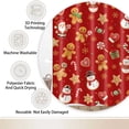 thumbnail image 7 of Christmas Gingerbread Man Shower Curtain, Cute Santa Snowman Candy Cane Xmas Pattern Red Shower Curtain for Bathroom, Winter Holiday Waterproof Fabric with Hooks 72x72inch, 7 of 7