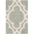 thumbnail image 2 of SAFAVIEH Chatham Karina Geometric Wool Area Rug, Gray/Ivory, 2' x 3', 2 of 8