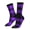 3 Black, variant on Purple Buffalo Plaid Print Adult Socks for Men & Women,Calf Socks, Ankle Socks,Boots Socks,Breathable Casual Sock,Unisex Crew Socks