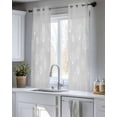thumbnail image 5 of Grey Dandelion Sheer Curtains 45 Inch Length 2 Panels Set for Living Room/Bedroom, Spring Modern Minimalist Country Flower Kitchen Curtains Grommet Semi-Sheer Curtains Window Treatments 42"x45"x2, 5 of 7