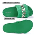 thumbnail image 3 of EastVita Womens Furry Slippers Open Toe House Casual Flat Slides Sandals Indoor Outdoor, 3 of 10