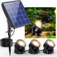 thumbnail image 1 of Luces solares para estanques POPOSOAP, 3 cabezales, IP68, LED a prueba de agua, 1 of 9