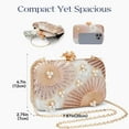 thumbnail image 5 of Evening Bag Clutch Purses for Women Beaded Sequin Peacock Party Handbag Wedding Purse, 5 of 6