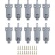 thumbnail image 1 of Amortiguador de puerta de gabinete de 10 piezas, amortiguador de puerta de gabinete de cierre suave Amortiguador ajustable de plástico ABS resistente Amortiguador silencioso reforzado, 1 of 5