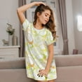 thumbnail image 3 of Lsque Lemon Potatoes Pattern Nightgowns for Women Sleep Shirts Short Sleeve Nightshirt Pullover Nightdress Soft Sleepwear Relaxed Fit Nightdress, 3 of 6