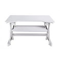 thumbnail image 3 of Rocelco 32" Height Adjustable Standing Desk Converter - Sit Stand Computer Workstation Riser - Dual Monitor Retractable Keyboard Tray Gas Spring Assist  (White), 3 of 9
