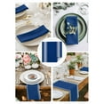thumbnail image 4 of Blue Striped Cloth Napkins Washable Set of 4, Farmhouse Blue White Stripes Reusable Dinner Table Napkins Cloth Bulk for Weddings Kitchen Restaurants Hotel Events Parties 20 x 20 Inch, 4 of 9