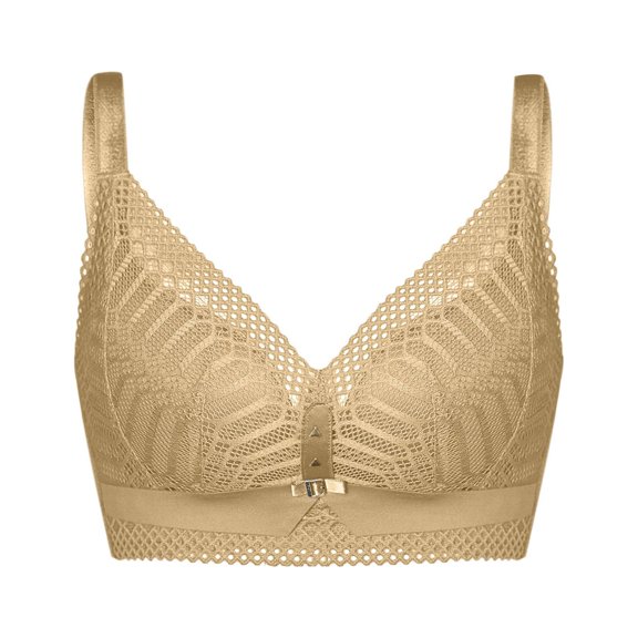 Bigersell Womens Bra and Panty Sets Ladies Comfortable Breathable No Underwire Lace Push-Up Adjustment Lift Bra Woman Underwear Short Size Lounge Bra, Style 3857, Yellow 32B