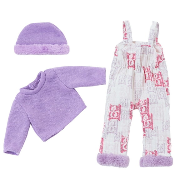 Zeiwohndc Lavender Pajamas Outfit for 18 Inch Dolls Includes Plush Puppy Slipper