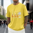 thumbnail image 2 of IWRICH Walk for Peace Monks Journey T-Shirt for Men White Short Sleeve Tshirts Crew Neck Loose Fit Oversize Big and Tall Tops Yellow XS, 2 of 4