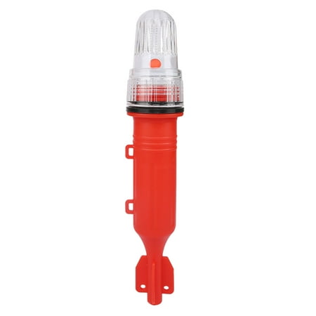 Waterproof LED Fishing & Emergency Signal Light – Intelligent Light Control Marine Strobe for Boats, Buoys, Nets & Night Fishing – Battery Operated Safety Beacon – 10.2 Inches (Red)