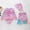 Pink, variant on Toddler Girl Swimsuit Mermaid Print Long Sleeve One Piece Swimsuit with Colorful Hem Swim Skirt and Cap 3 Piece Set Girls Bathing Suits Size 4-5Y