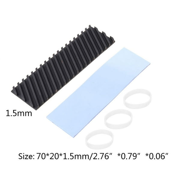 Yammee for M.2 SSD Heatsink for PC NVME Ngff PCI-E Sata 2280 SSD Heat Sink Cooling with Thermal Silicone Cooler Pads