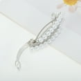 thumbnail image 3 of Unique Bargains 1 Pc Hair Clips Grace Pearl Siren Eye Spring Clip Hairdo Clip Silver Tone White, 3 of 5