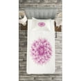 thumbnail image 3 of Ambesonne Dahlia Quilted Bedspread Set 2 Pcs, Purple Dahlia with Magenta, Twin Size, Fuchsia White, 3 of 3
