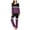 Purple, variant on CLOISE Night Clothes Set Women Two Piece Soft Long Sleeve Sleepwear Tees and Casual Lounge Pants Pajama Sets Cozy Colorblock Striped Printed Winter Nightwear