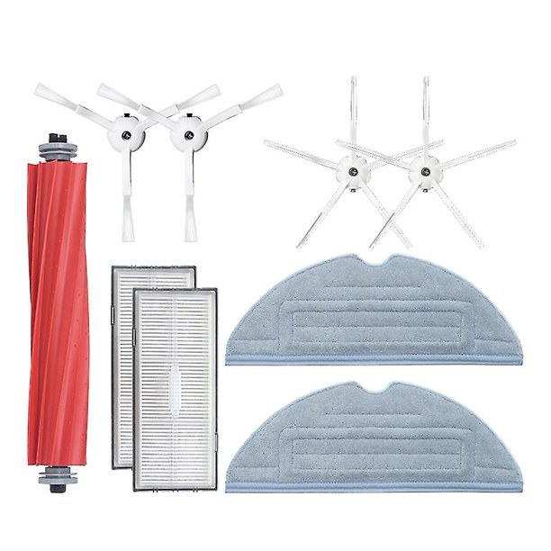 Paquete de 9 paños de fregona YONGSHENG Con cepillo lateral principal Con filtro Hepa Compatible Con Roborock G10S