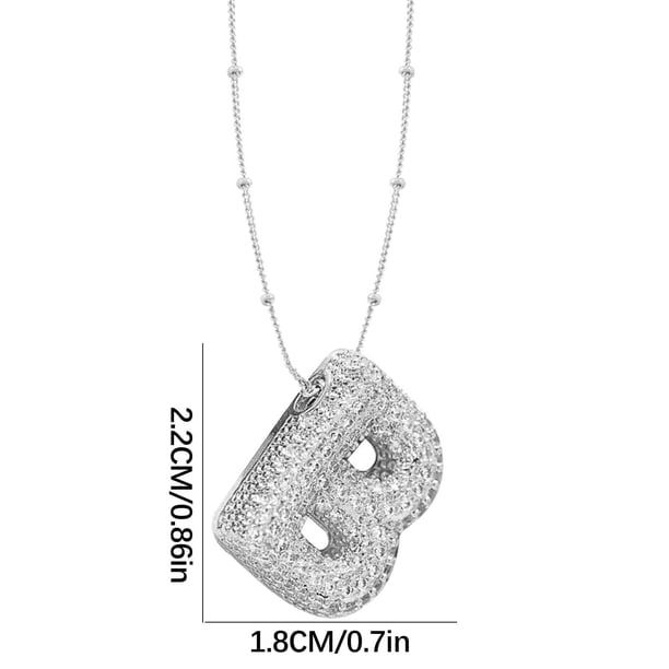 Collar Colgante de Oro Collar de Carta Incrustado con Collar de Cobre Hueco, Collar Colgante de Diamante de Carta Collar de Carta de Oro