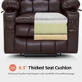 thumbnail image 5 of MCombo Large Lay Flat Dual Motor Power Lift Recliner for Big and Tall Elderly, Faux Leather(Dark Brown), 5 of 11