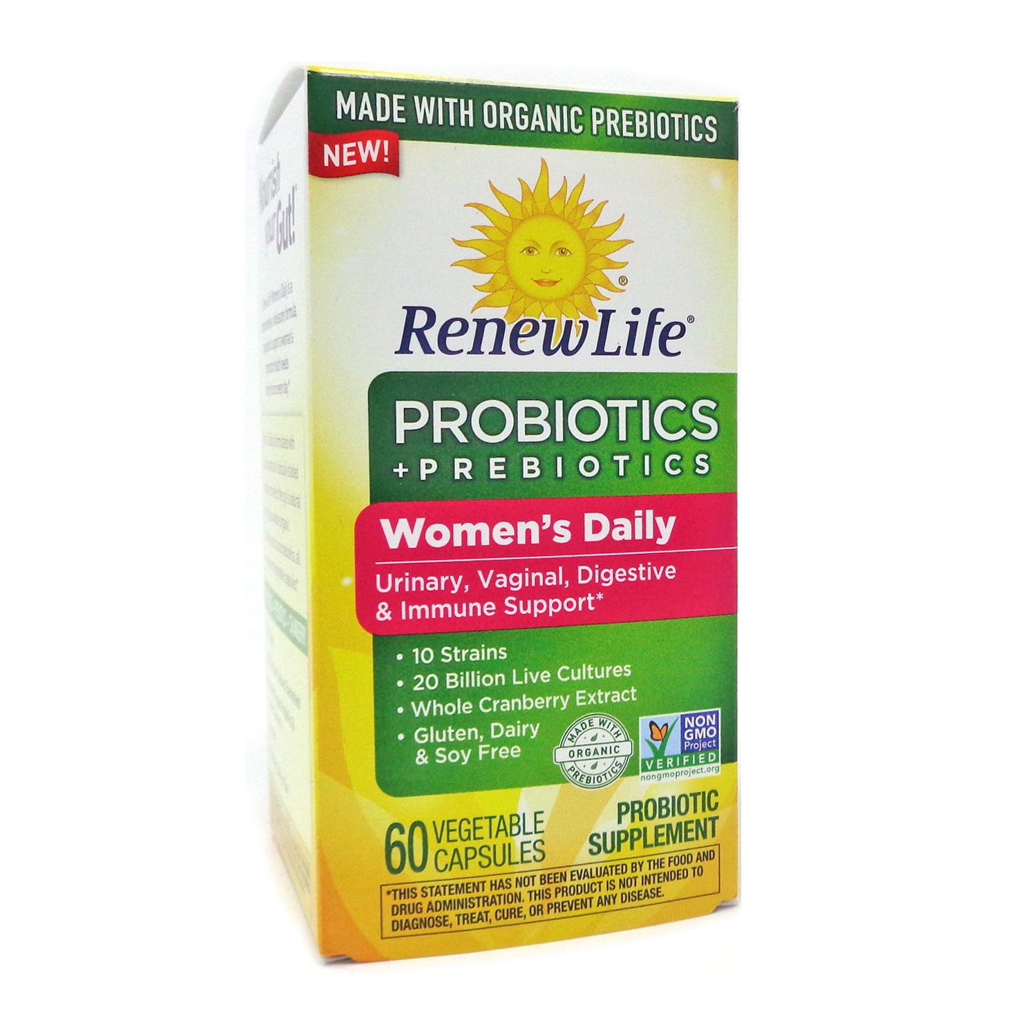 Renew Life Woman's Daily Probiotics Plus Prebiotics - 60 Capsules 