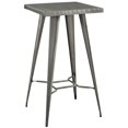 thumbnail image 1 of Modway Direct Rustic Modern Farmhouse Steel Metal Square Bar Table in Gunmetal, 1 of 3