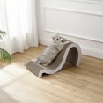 thumbnail image 2 of THE LICKER STORE Kona 27" Modern Cardboard Double-Sided Wave Cat Scratcher with Catnip, Cloud, CSR1013B, 2 of 7
