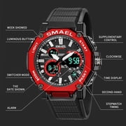 Quartz Watches Sports Smael Brand Male Clock Alarm 50m Waterproof Stopwatch Led Back Light Wristwatches 8047 Men Watch Sport - Quartz Wristwatches