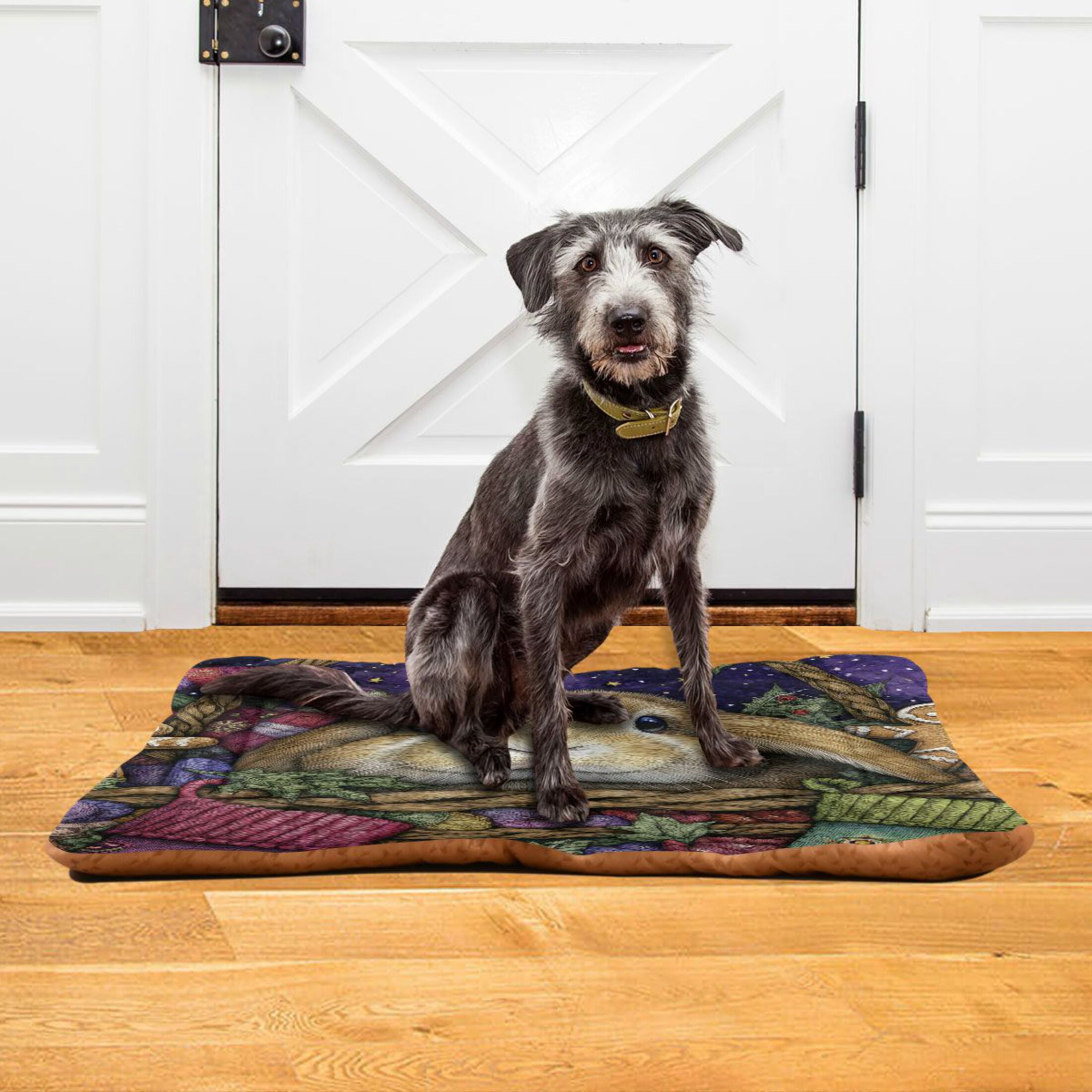 Qxltty Gingerbread Rabbit Ped Pad Wear-resistant and Hard to Bite Through Sleeping Pad for Small Medium Large Dogs Winter Pet Bed 36×24in