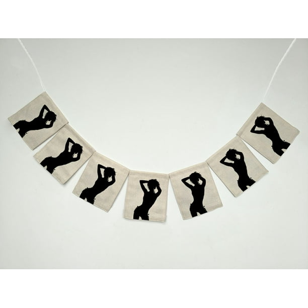 Download ZKGK Sexy Woman Silhouette Banner Bunting Garland Flag ...