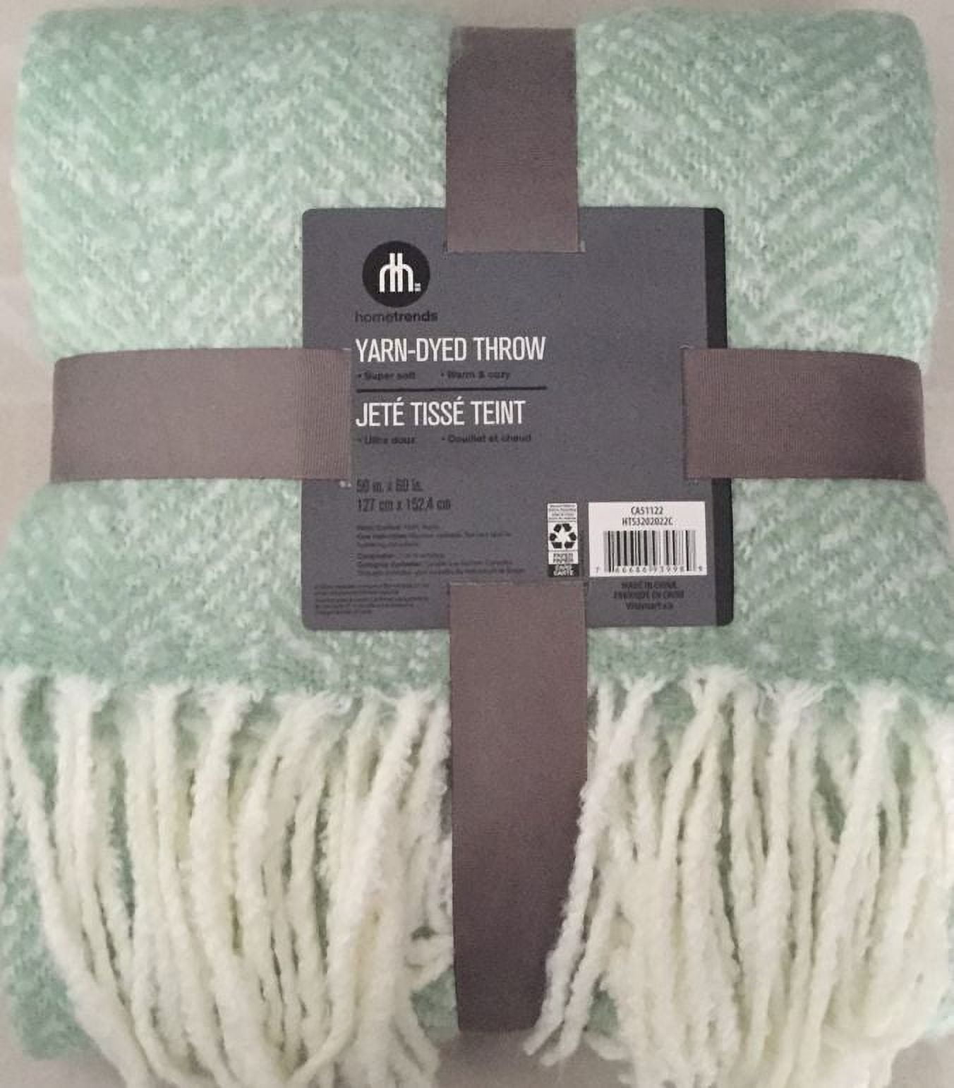 Jeté tissé teint hometrends Franges élégantes