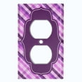 thumbnail image 2 of Metal Light Switch Plate Outlet Cover Vintage Purple Plaid Frame Wallpaper WAL038, 2 of 13