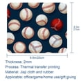 thumbnail image 5 of Baseball Printed Square Desk Mat Gaming Mouse Pad with Non-Slip Rubber Bottom - 8.3x9.8 Inch Office and Gaming Mouse Pad, 5 of 6
