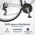 thumbnail image 4 of Schwinn Discover Hybrid Bike, 700c Wheels, 21 Speeds, White, 4 of 6