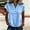 Light Blue, variant on Going Out Tops Lace Crochet Cap Sleeve Casual Henley Blouses Vacation Relaxed Fit Beach Womens Shirts