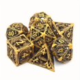 thumbnail image 1 of Hollow Polyhedron Dragon Metal Dice Suitable For Dungeons And Dragon RPG MTG Tabletop Games D&D Trailblazer Shadow And Math Teaching Suit 7-piece Set, 1 of 5