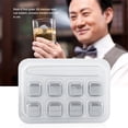 thumbnail image 3 of Piedras enfriadoras de acero inoxidable cubitos de hielo reutilizables enfriador de bebidas bandeja de enfriamiento tubo de hielo de piedra para whisky y vino ANGGREK Otros, 3 of 8