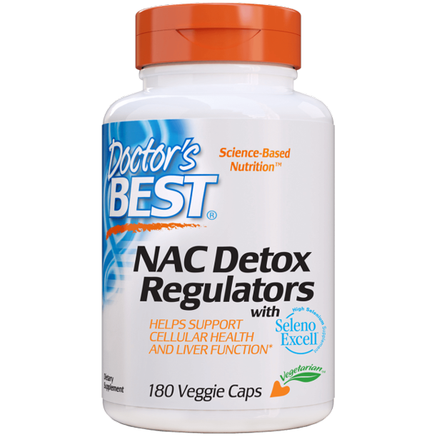 Doctor's Best - NAC Detox Regulators - 180 Vegetarian Capsules ...
