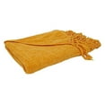thumbnail image 5 of Fennco Styles Hand-Knotted Solid Chenille Throw 50" W x 60" L - Mustard Throw Blanket for Couch, Living Room, Bedroom, Everyday Use, Holiday and Home Décor, 5 of 5