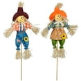 thumbnail image 5 of Northlight Boy and Girl Fall Harvest Scarecrow Crafting Picks - 18" - Set of 2, 5 of 5