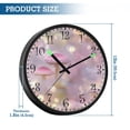 thumbnail image 3 of Voice Activated Clock with Glow Light 12 Inch Large Silent Wall Clock Battery Operated for Home Decor Pink Fantasy Mushroom, 3 of 8