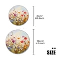 thumbnail image 2 of Round Stove Burner Covers 4 Pcs Metal Electric Stove Burner Covers 8Inch And 10Inch ,Daisy Flower Field in The Mountains Red Poppy drawing, 2 of 6