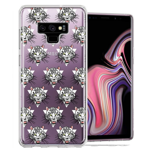 MUNDAZE For Samsung Galaxy Note 9 Fierce Tiger Polkadots Design Double Layer Phone Case Cover