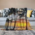 thumbnail image 2 of JRXY Tropical Tree Fuzzy Blanket Hawaiian Coconut Palm Tree Flannel Throw Blanket for Sofa Couch Decor Summer All Season Bed Blanket Utra Soft Colorful Plush Blanket Beach White, 2 of 6